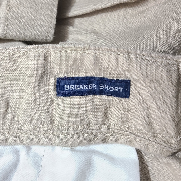 Vineyard Vines Linen Blend Khaki Breaker Shorts - Picture 3 of 4